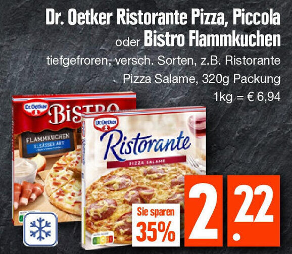 Dr. Oetker Ristorante Pizza, Piccola oder Bistro Flammkuchen 320 g