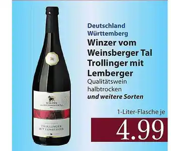 Famila Nord Ost Deutschland württemberg winzer vom weinsberger tal trollinger mit lemberger Angebot