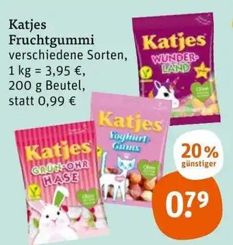 tegut Katjes Fruchtgummi 200 g Beutel Angebot