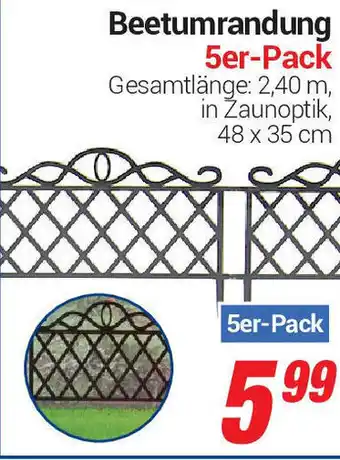 CENTERSHOP Beetumrandung 5er Pack Angebot