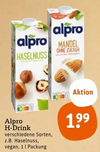 tegut Alpro H-Drink 1 L Packung Angebot