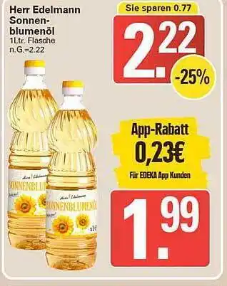 WEZ Herr edelmann sonnenblumenöl Angebot