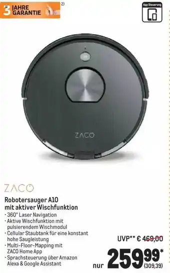 METRO Zaco robotersauger a10 mit aktiver wischfunktion Angebot