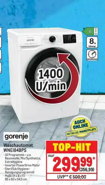 METRO Gorenje waschautomat wnei84bps Angebot