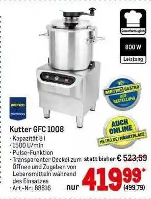 METRO Kutter gfc 1008 metro professional Angebot