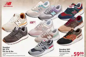 Selgros Sneaker ml 574 oder 997 für sie & ihn new balance Angebot