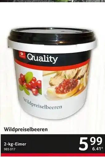 Selgros Wildpreiselbeeren Angebot