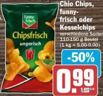 Hit Chio Chips, Funny Frisch oder Kesselchips 110-150 g Beutel Angebot