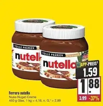 E-Center Ferrer nutella Angebot