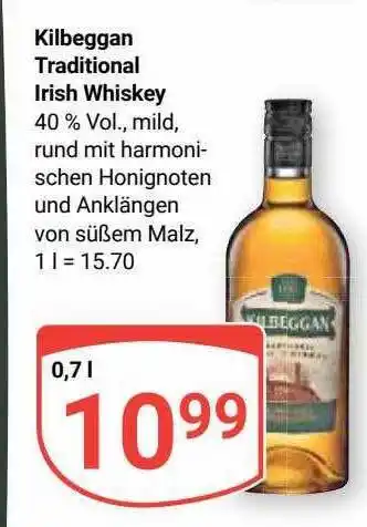 Globus Kilbeggan traditional irish whiskey Angebot