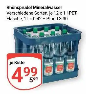 Globus Rhönsprudel mineralwasser Angebot