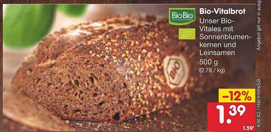 Bio-vitalbrot Angebot bei Netto Marken-Discount