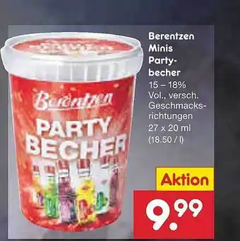 Netto Marken-Discount Berentzen minis party becher Angebot