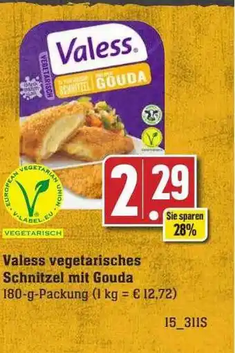 Scheck-in-Center Valess vegetarisches schnitzel mit gouda Angebot