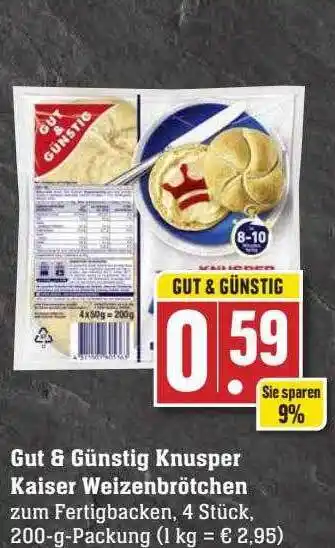 Scheck-in-Center Gut & günstig knusper kaiser weizenbrötchen Angebot