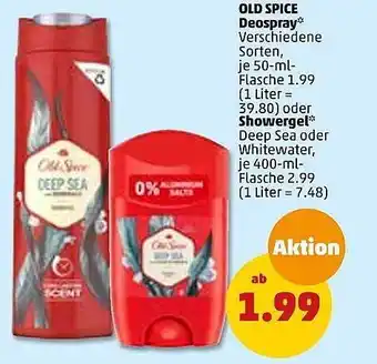 PENNY Old spice deospray oder showergel Angebot