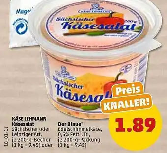 PENNY Käse lehmann käsesalat oder der blaue Angebot