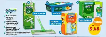 PENNY Swiffer bodenwischer-starter-set, feuchte bodenwischtücher wet, staubmagnet-ersatzwischtücher oder trockene bodenwischtücher  Angebot