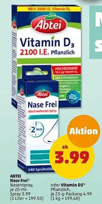 PENNY Abtei nase frei oder vitamin d3 Angebot