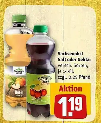 REWE Sachsenobst saft oder nektar Angebot