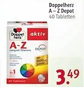 Rossmann Doppelherz a-z depot Angebot