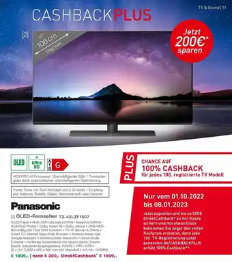 EP Panasonic oled-fernseher tx-42lzf1507 Angebot