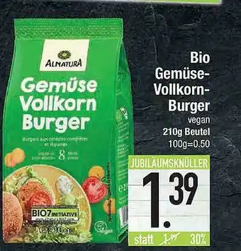 Marktkauf Alnatura Bio Gemüse Vollkorn Burger Angebot