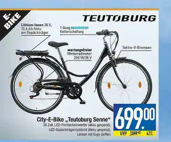 Marktkauf City E-bike „teutoburg Senne” Angebot