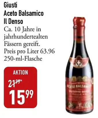 Galeria Markthalle Giusti Aceto Balsamico Il Denso 250 ml Flasche Angebot