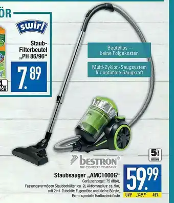 Marktkauf Bestron Staubsauger „AMC1000G” Angebot