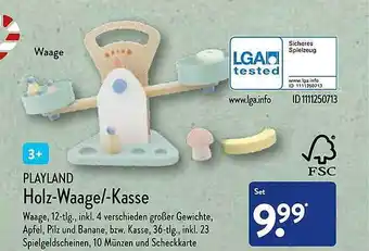 Aldi Nord Playland holz-waage -kasse Angebot