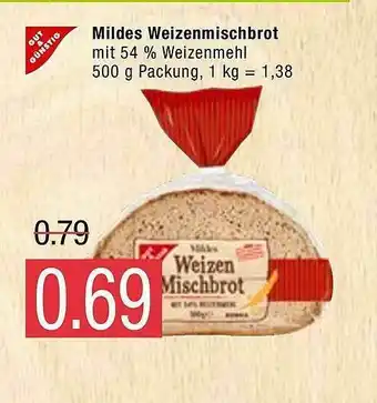 Marktkauf Gut & Günstig Mildes Weizenmischbrot Angebot