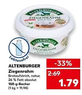 Kaufland Altenburger ziegenrahm Angebot
