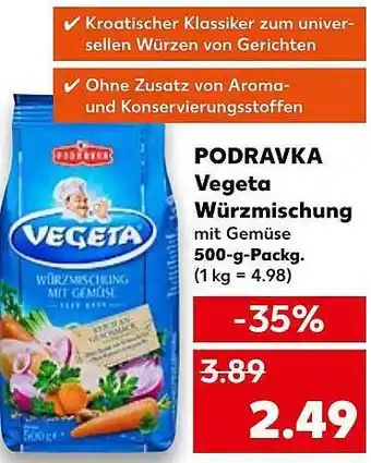 Kaufland Podravka vegeta würzmischung Angebot