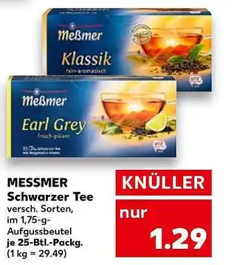 Kaufland Messmer schwarzer tee Angebot