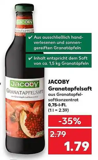 Kaufland Jacoby granatapfelsaft Angebot