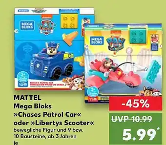 Kaufland Mattel mega bloks „chases patrol car“ oder „libertys scooter“ Angebot