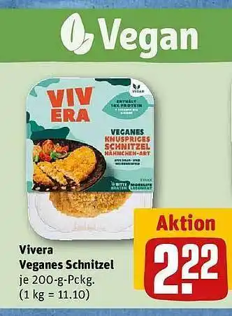 REWE Vivera veganes schnitzel Angebot