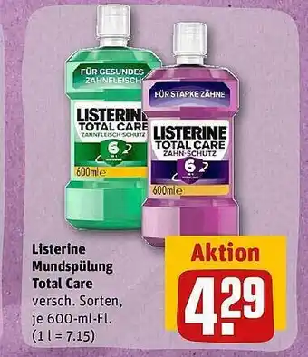 REWE Listerine mundspülung total care Angebot