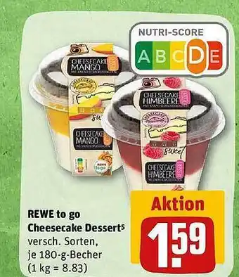 REWE Rewe to go cheesecake dessert Angebot