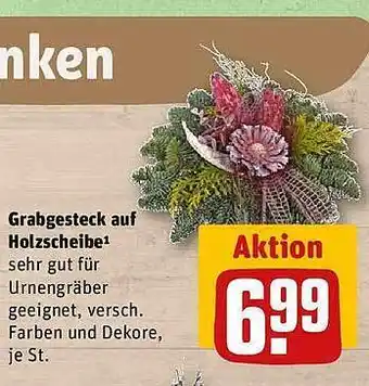 REWE Grabgesteck mit holzscheibe Angebot