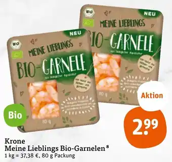 tegut Krone Meine Lieblings Bio Garnelen 80 g Packung Angebot