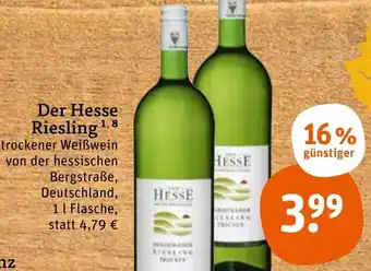 tegut Der Hesse Riesling 1 L Flasche Angebot