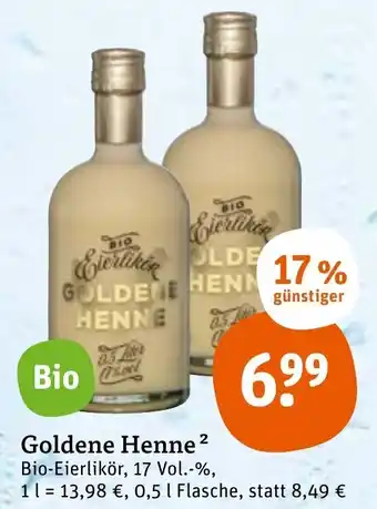 tegut Goldene Henne Bio Eierlikör 0,5 L Flasche Angebot