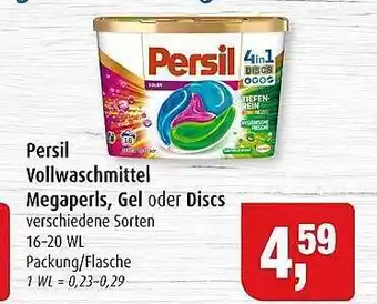 Markant Markt Persil vollwaschmittel megaperls, gel oder discs Angebot