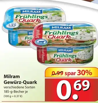 Famila Nord Ost Milram Gewürz Quark 185g Becher Angebot