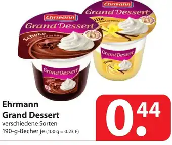 Famila Nord Ost Ehrmann Grand Dessert  190 g Becher Angebot