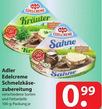 Famila Nord Ost Adler Edelcreme Schmelzkäsezubereitung 100g Angebot