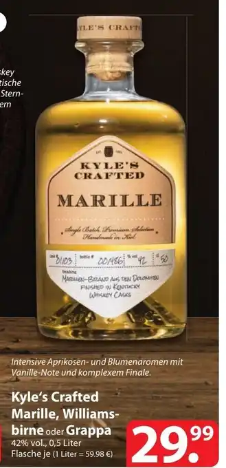 Famila Nord Ost Kyle's Crafted Marille, Williamsbirne oder Grappa 0,5L Angebot