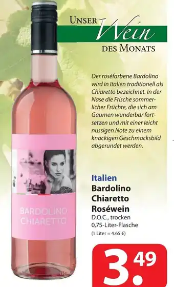 Famila Nord Ost Italien Bardolino Chiaretto Rosewein 0,75L Angebot